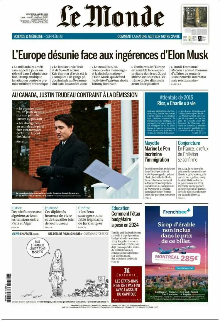 Prima-pagina-le monde-edizione-di-oggi-2025-01-08