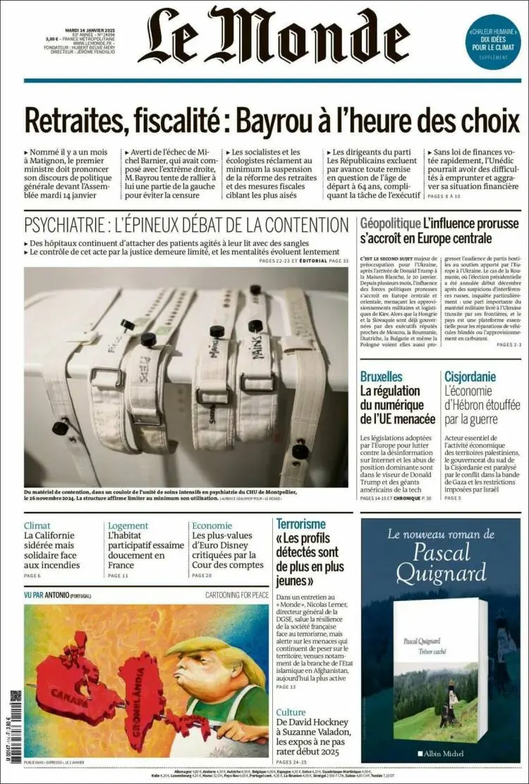 Prima-pagina-le monde-edizione-di-oggi-2025-01-14