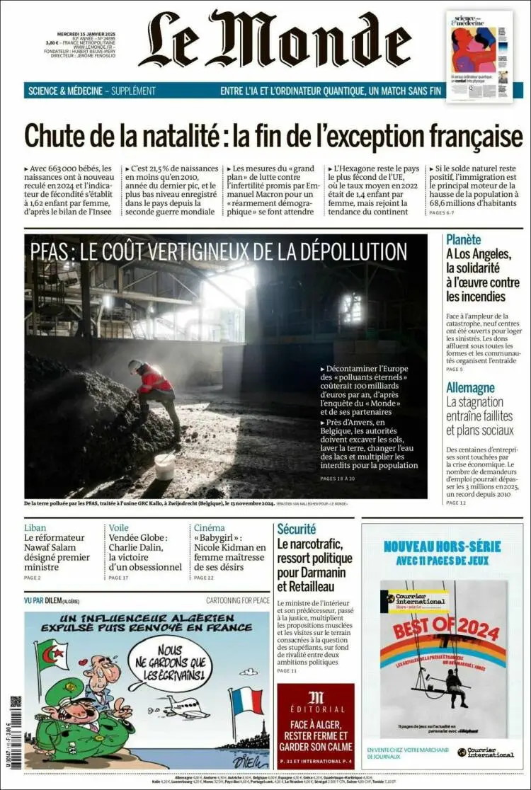 Prima-pagina-le monde-edizione-di-oggi-2025-01-15