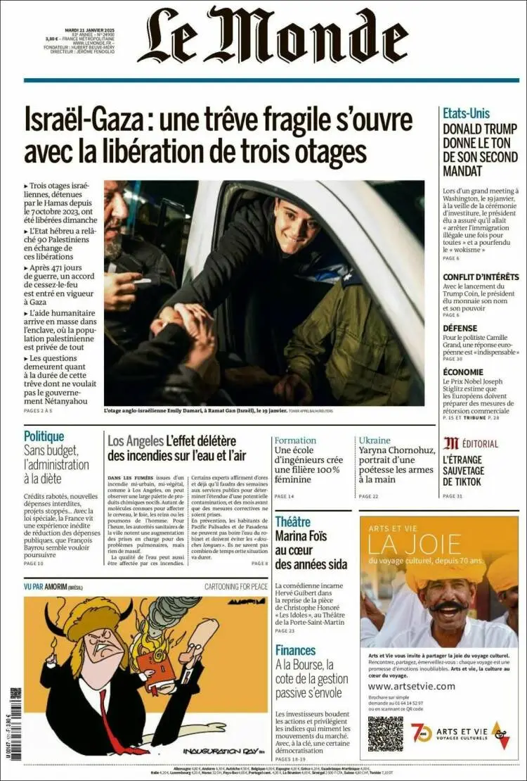 Prima-pagina-le monde-edizione-di-oggi-2025-01-21