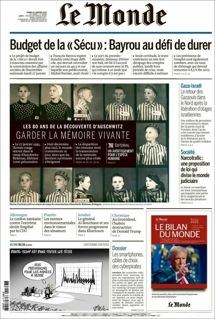 Prima-pagina-le monde-edizione-di-oggi-2025-01-28