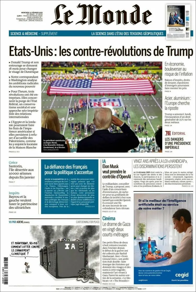 Prima-pagina-le monde-edizione-di-oggi-2025-02-12