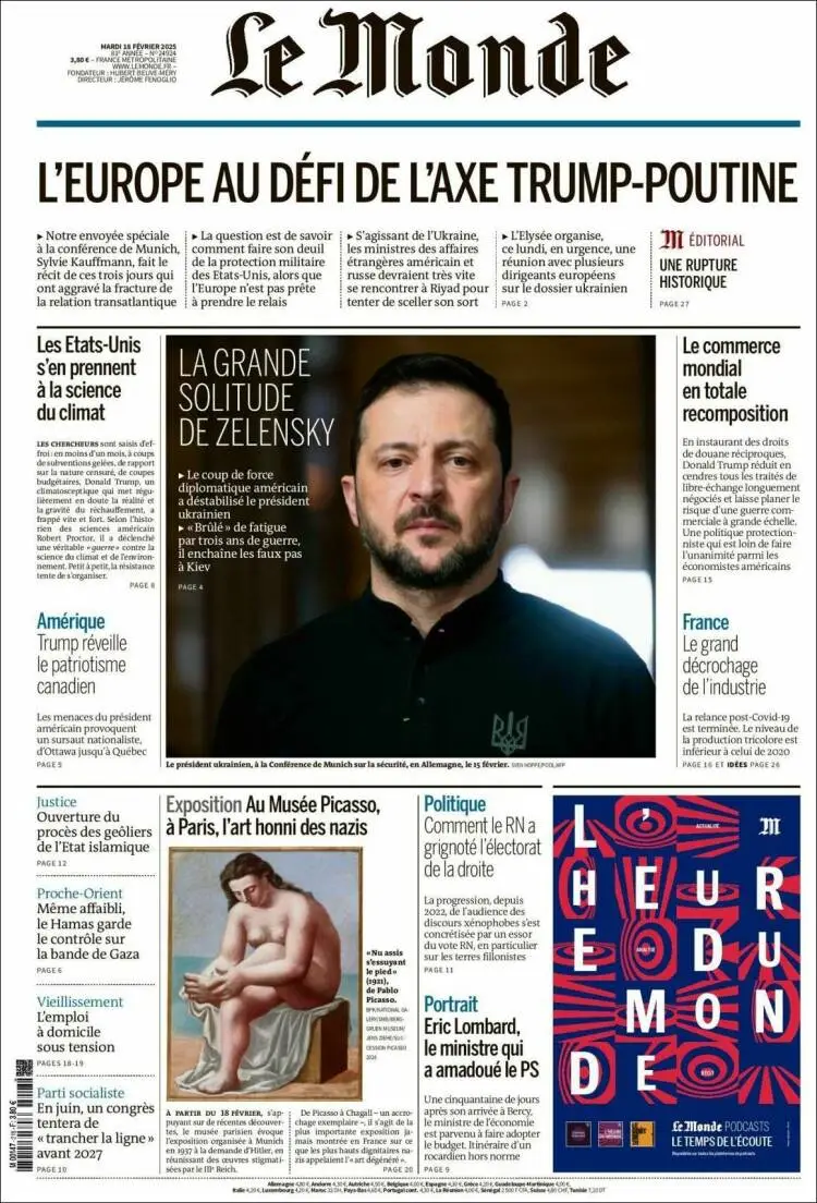 Prima-pagina-le monde-edizione-di-oggi-2025-02-18