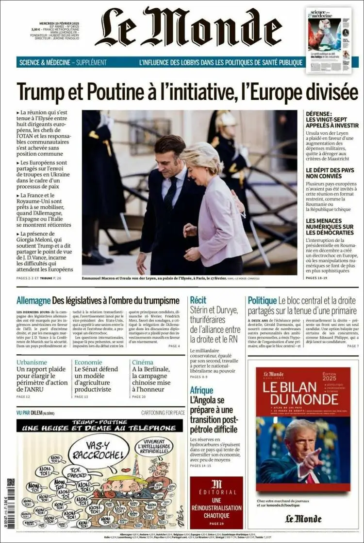 Prima-pagina-le monde-edizione-di-oggi-2025-02-19