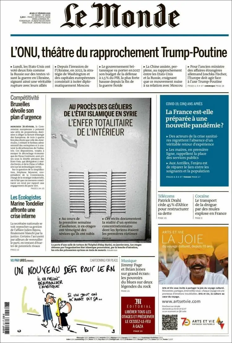 Prima-pagina-le monde-edizione-di-oggi-2025-02-27