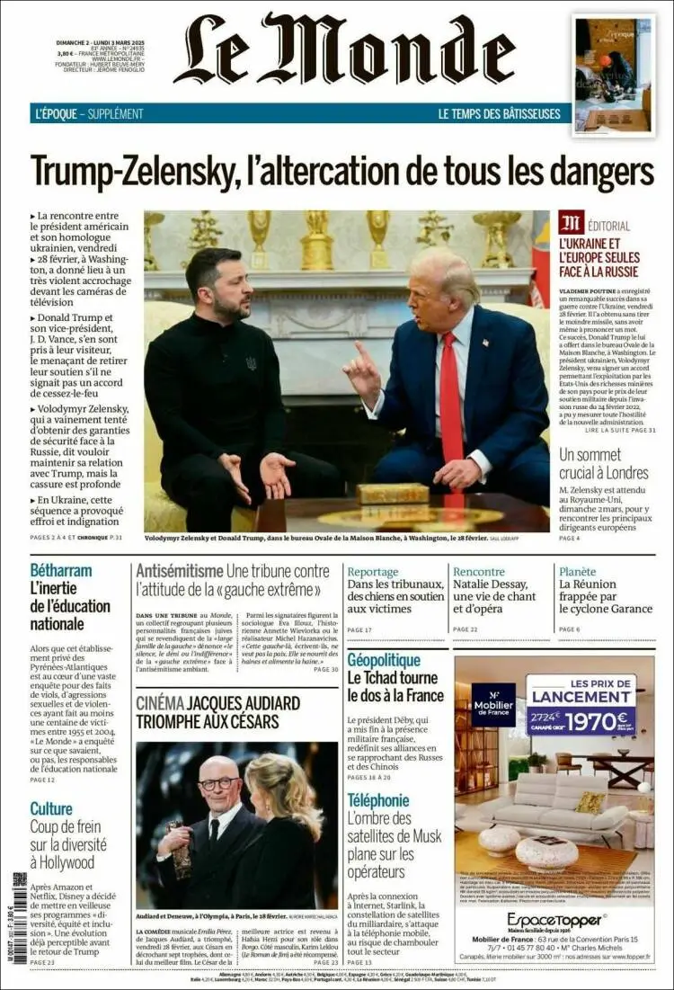 Prima-pagina-le monde-edizione-di-oggi-2025-03-03