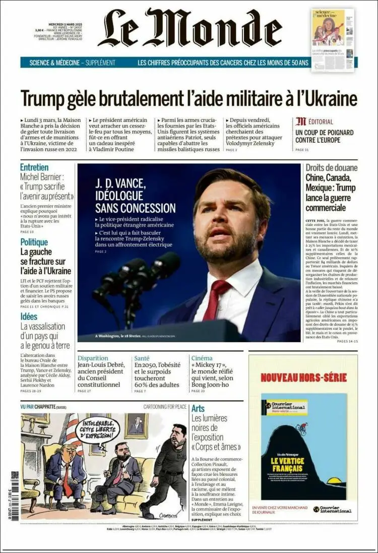 Prima-pagina-le monde-edizione-di-oggi-2025-03-05