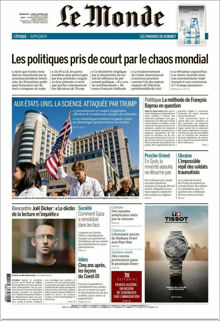 Prima-pagina-le monde-edizione-di-oggi-2025-03-10