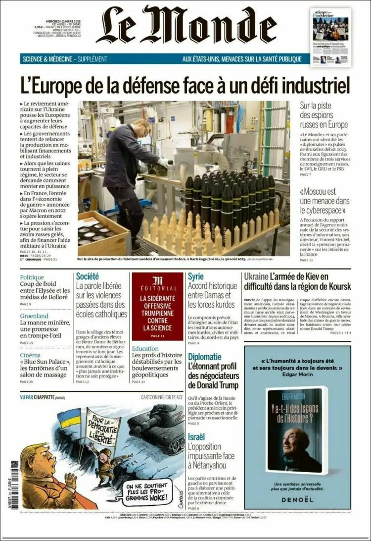 Prima-pagina-le monde-edizione-di-oggi-2025-03-12