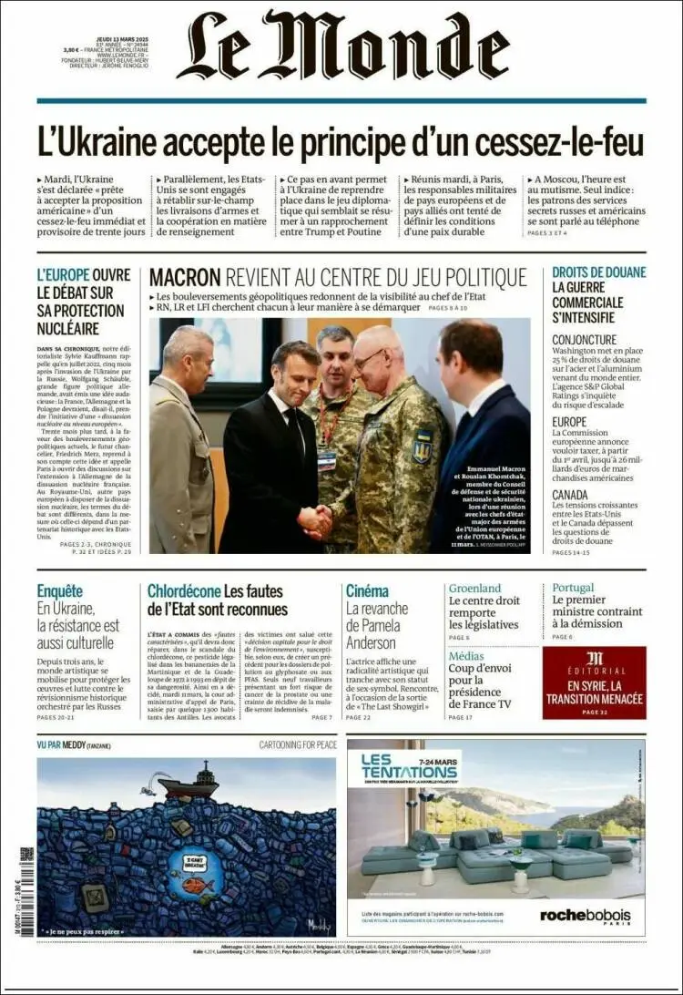 Prima-pagina-le monde-edizione-di-oggi-2025-03-13