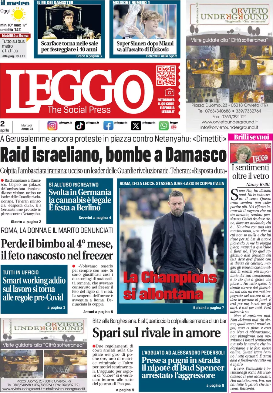 Prima-pagina-leggo-edizione-di-oggi-02-04-2024