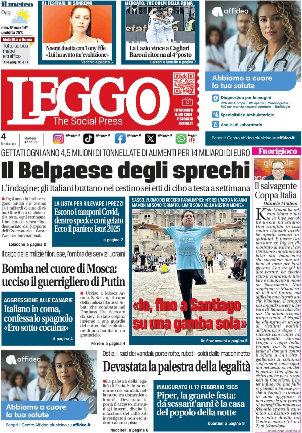 Prima-pagina-leggo-edizione-di-oggi-04-02-2025