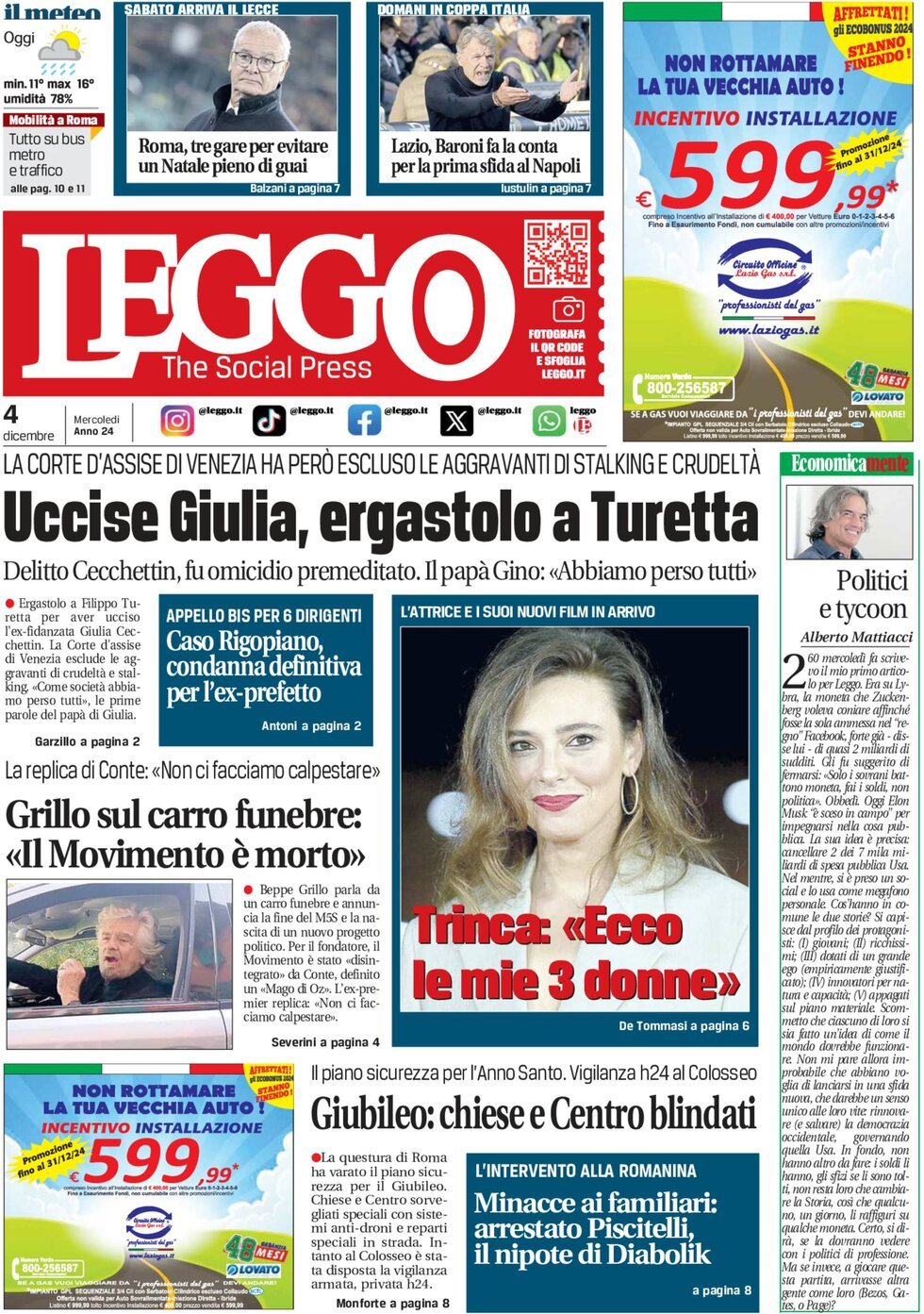 Prima-pagina-leggo-edizione-di-oggi-04-12-2024