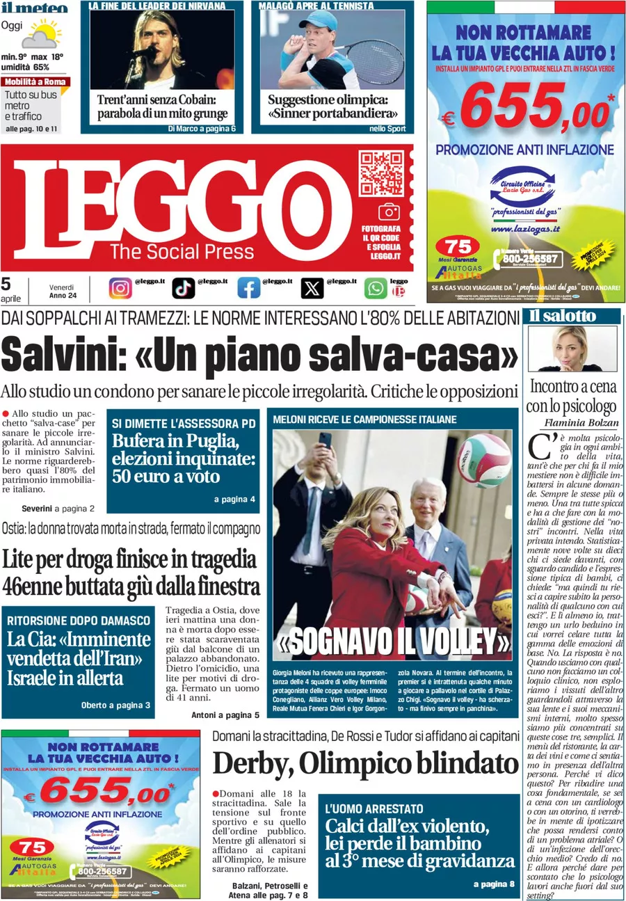 Prima-pagina-leggo-edizione-di-oggi-05-04-2024