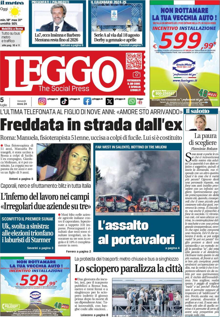 Prima-pagina-leggo-edizione-di-oggi-05-07-2024