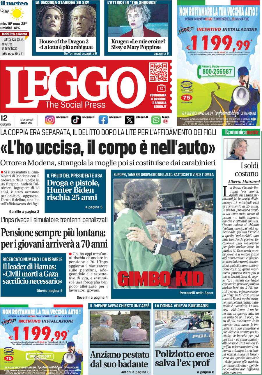 Prima-pagina-leggo-edizione-di-oggi-12-06-2024