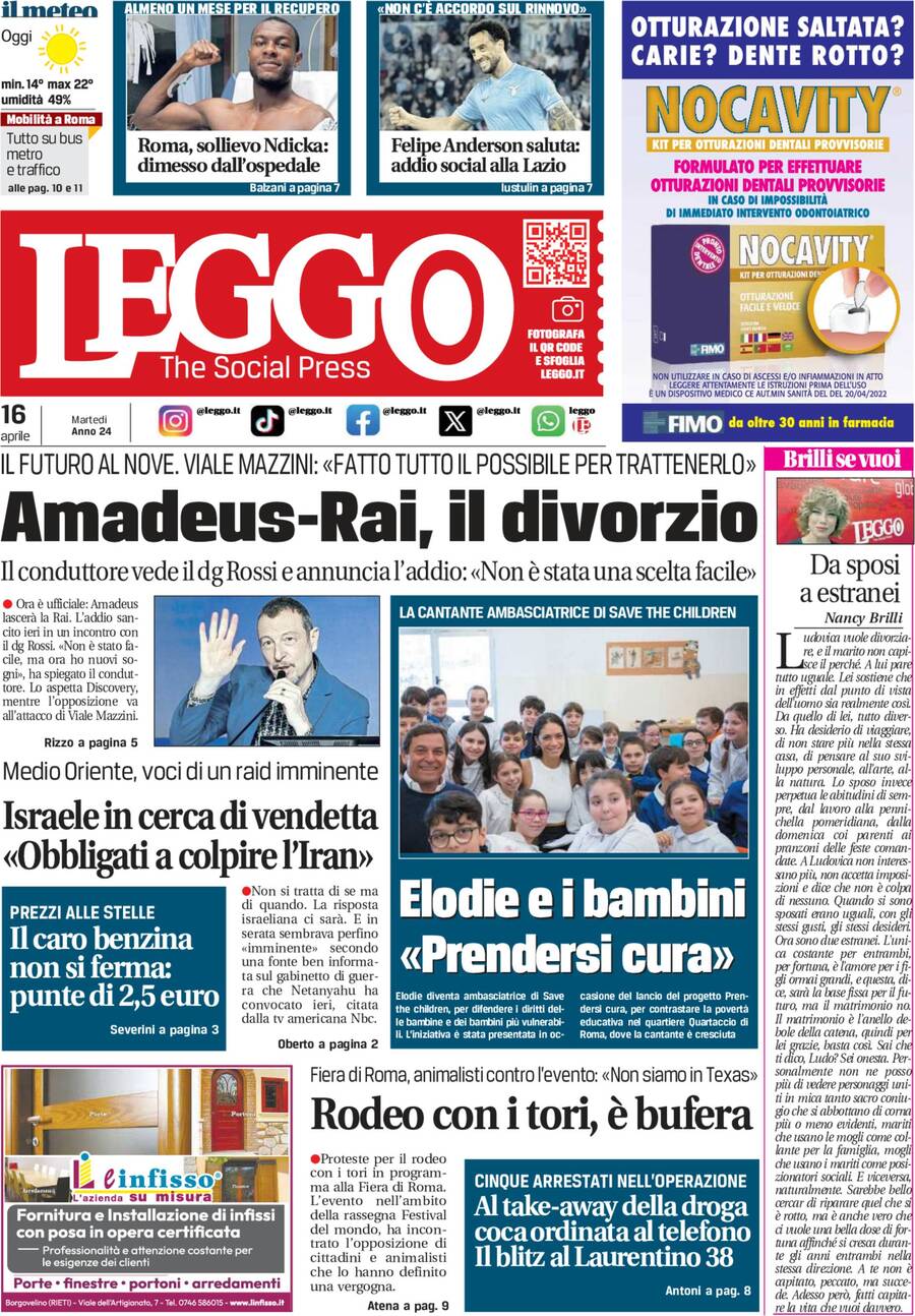 Prima-pagina-leggo-edizione-di-oggi-16-04-2024