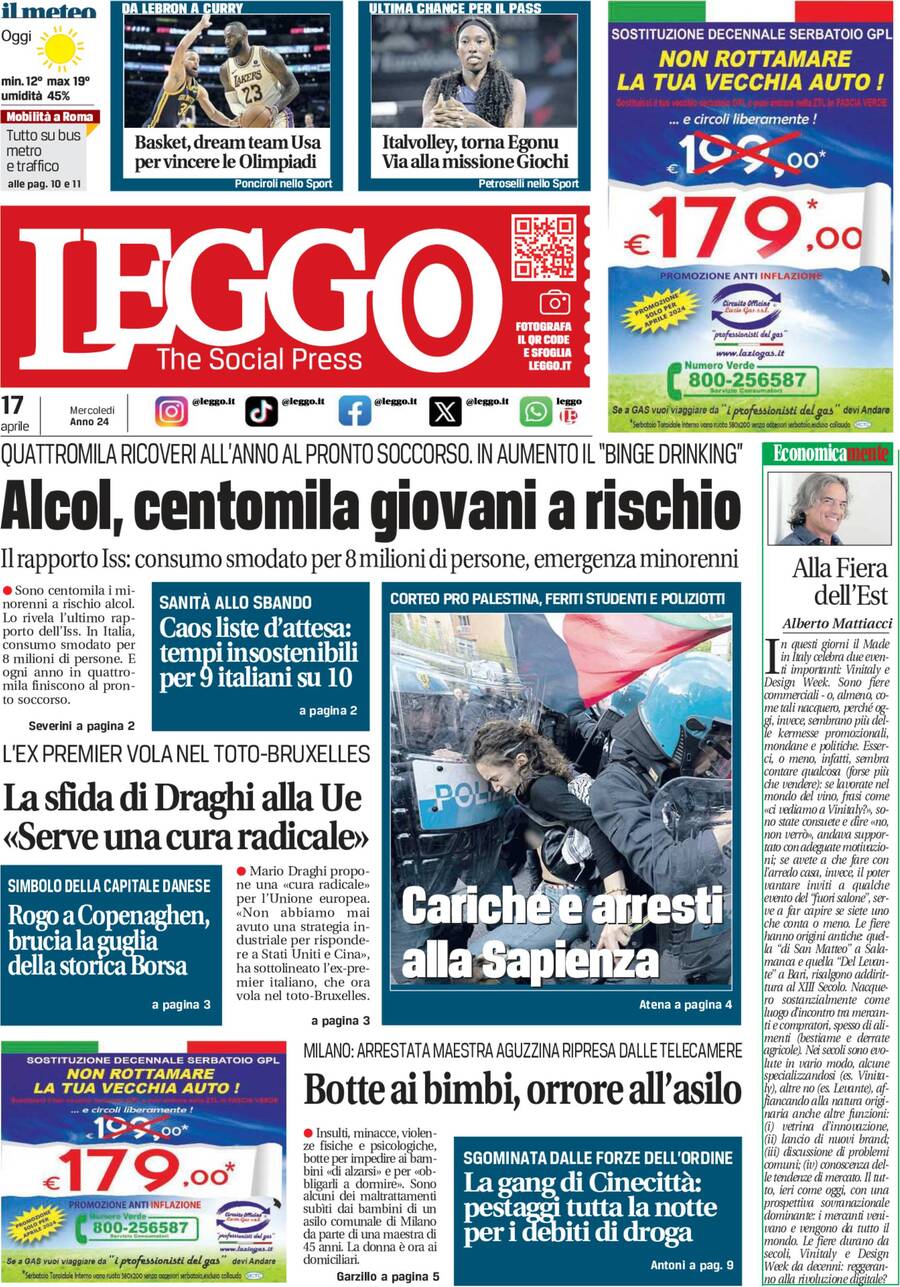 Prima-pagina-leggo-edizione-di-oggi-17-04-2024