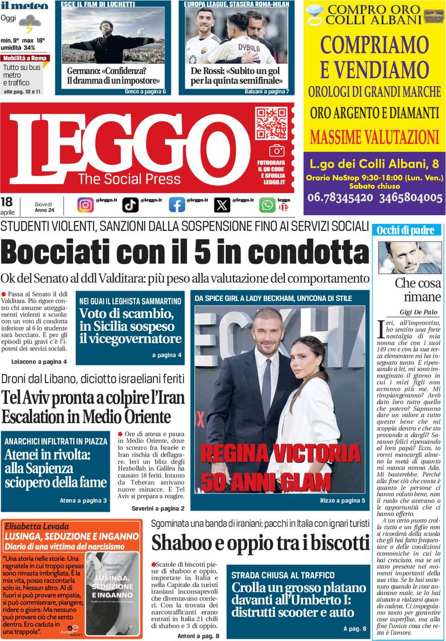 Prima-pagina-leggo-edizione-di-oggi-18-04-2024