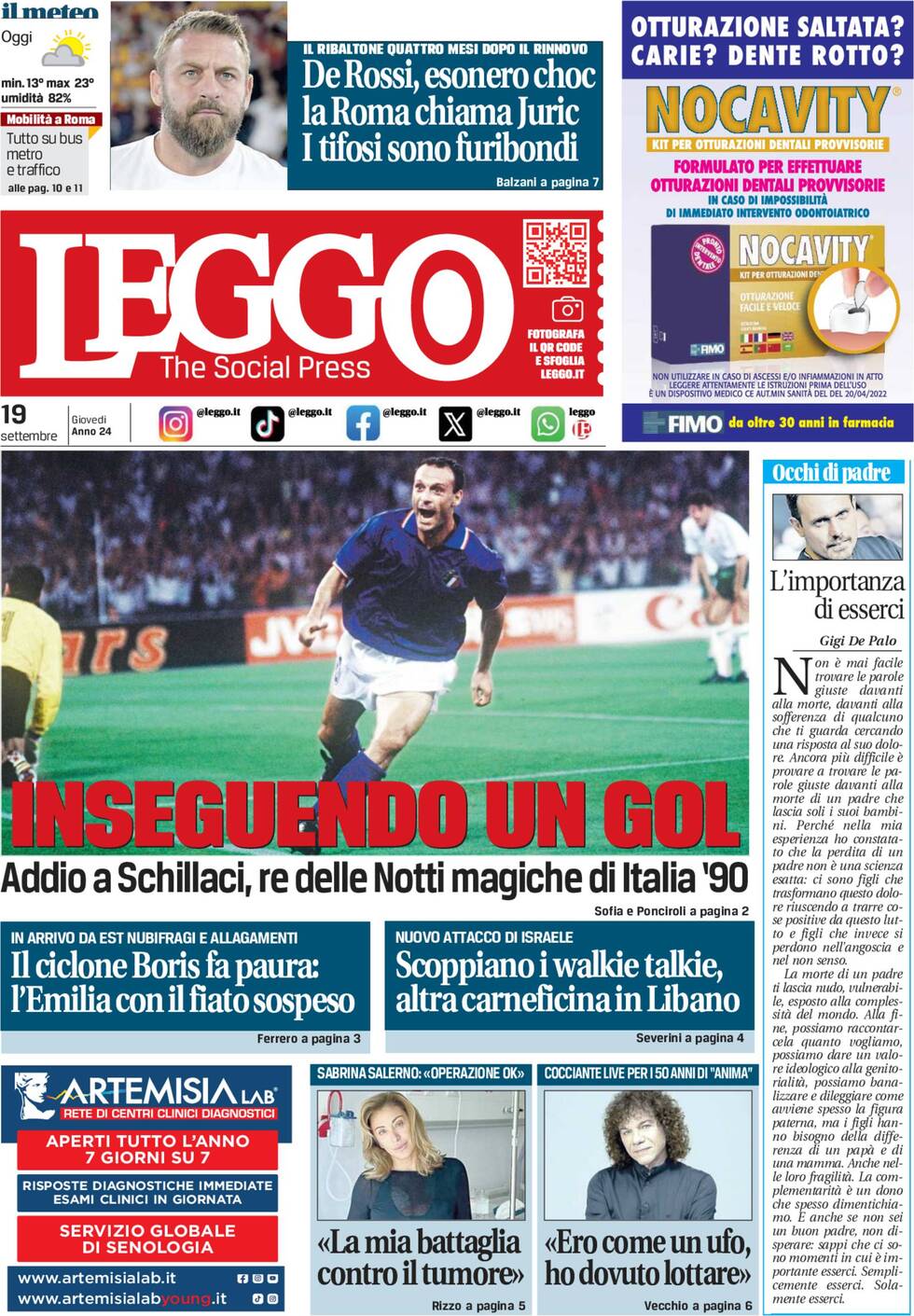 Prima-pagina-leggo-edizione-di-oggi-19-09-2024