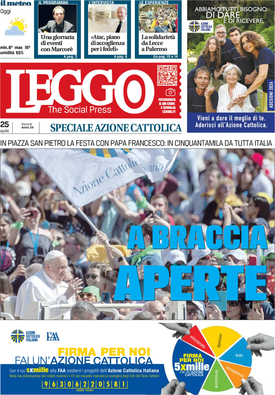 Prima-pagina-leggo-edizione-di-oggi-25-04-2024