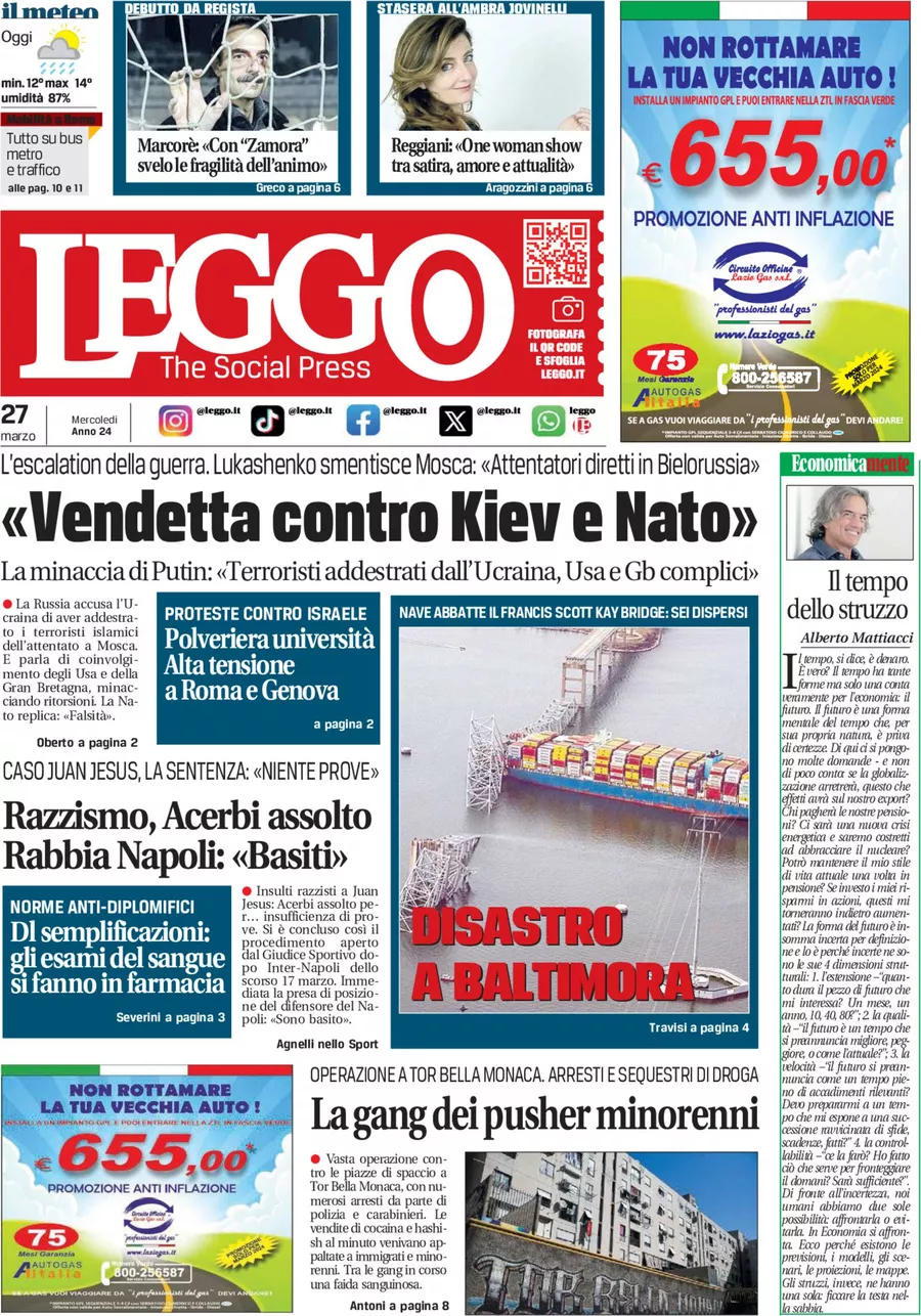 Prima-pagina-leggo-edizione-di-oggi-27-03-2024