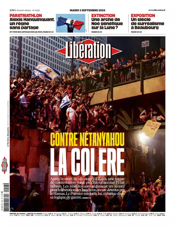 Prima-pagina-liberation-oggi-edizione-di-oggi-02-09-2024