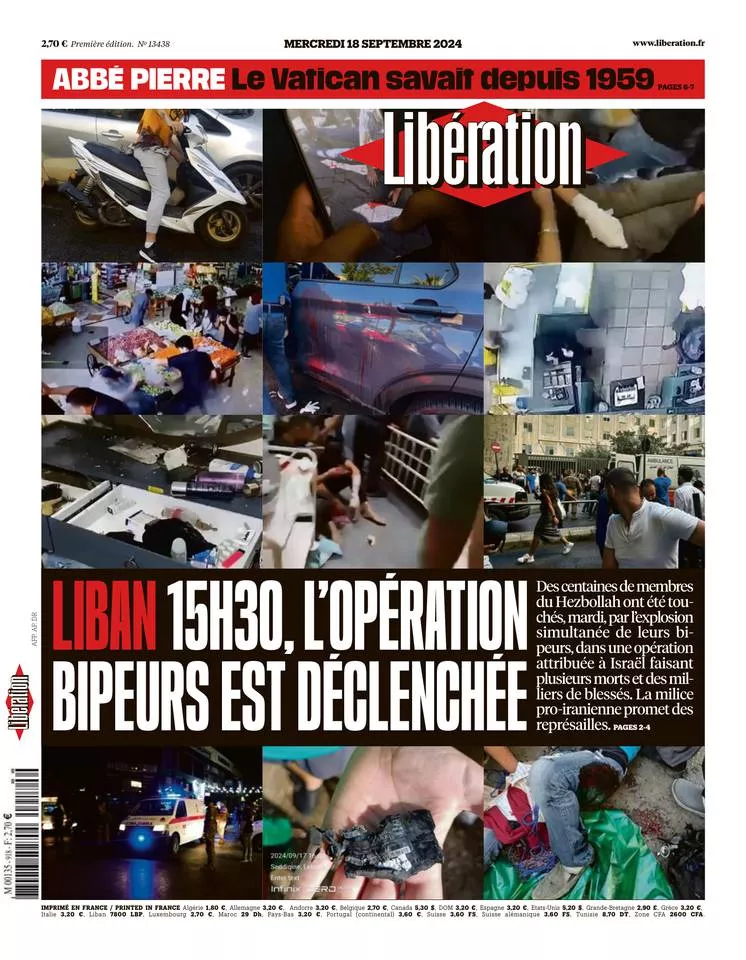 Prima-pagina-liberation-oggi-edizione-di-oggi-17-09-2024