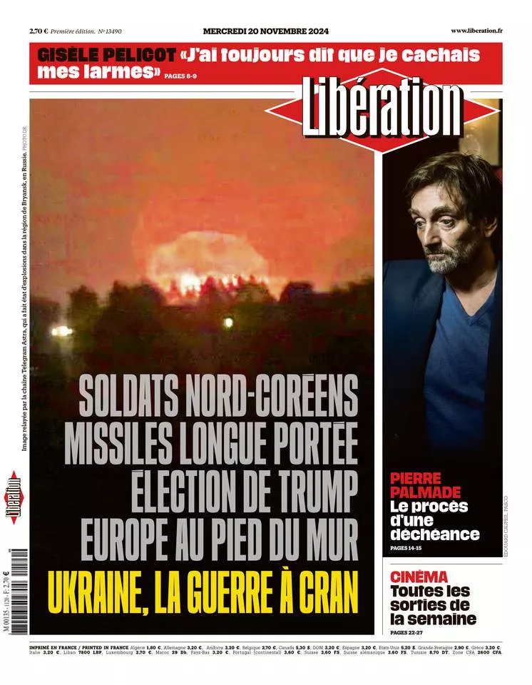 Prima-pagina-liberation-oggi-edizione-di-oggi-19-11-2024