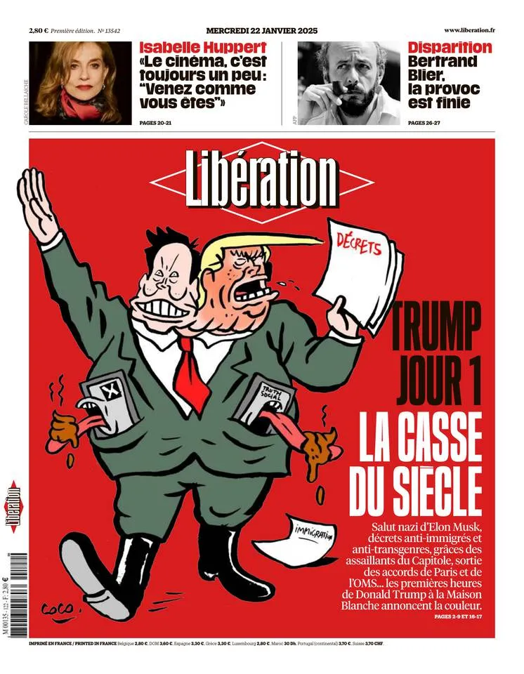 Prima-pagina-liberation-oggi-edizione-di-oggi-22-01-2025