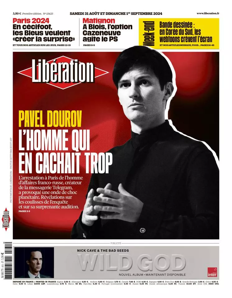 Prima-pagina-liberation-oggi-edizione-di-oggi-30-08-2024