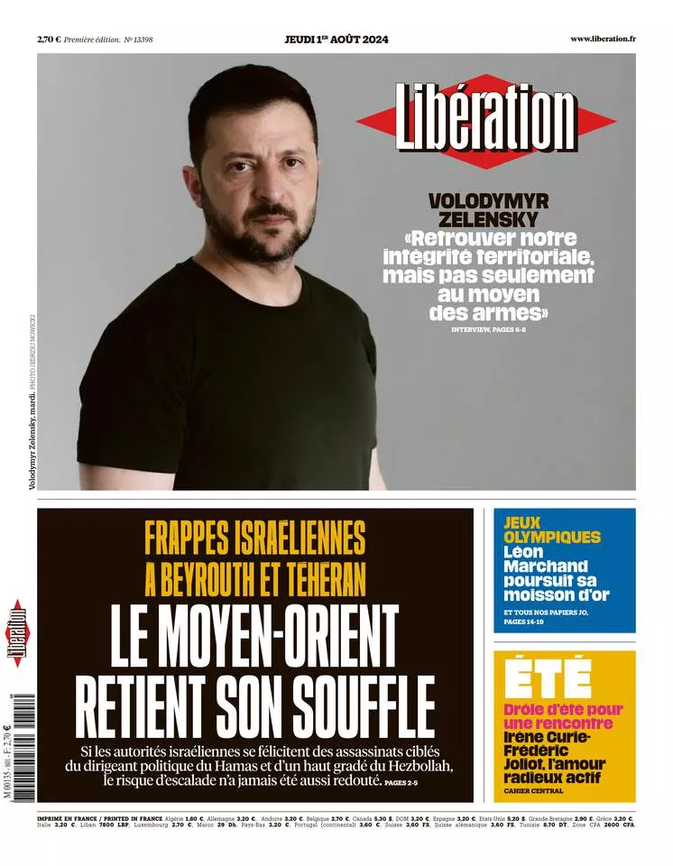 Prima-pagina-liberation-oggi-edizione-di-oggi-31-07-2024