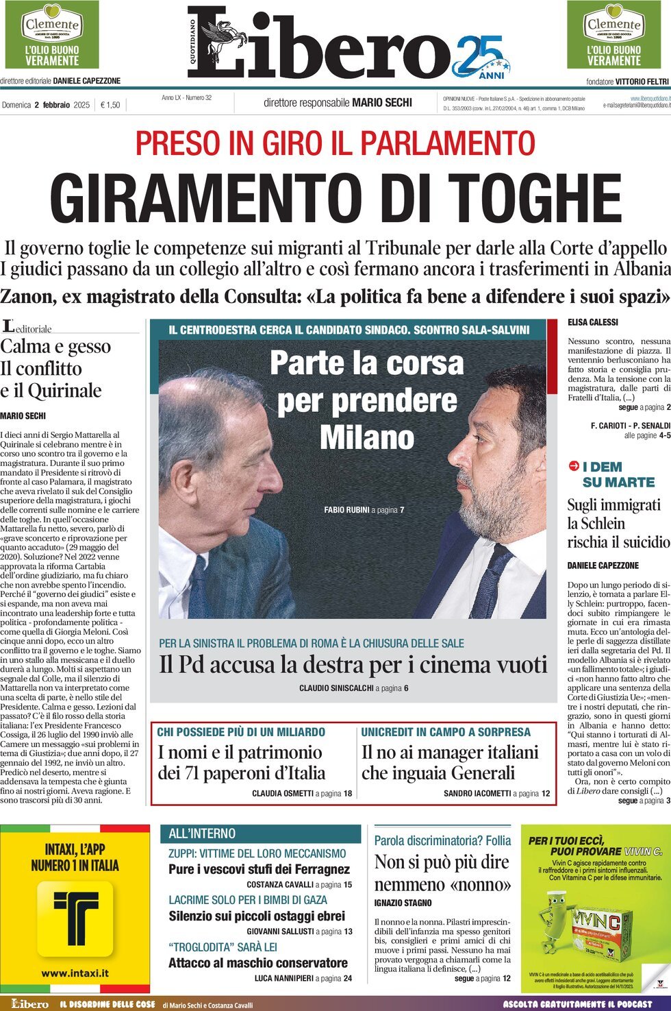 Prima-pagina-libero-edizione-di-oggi-02-02-2025