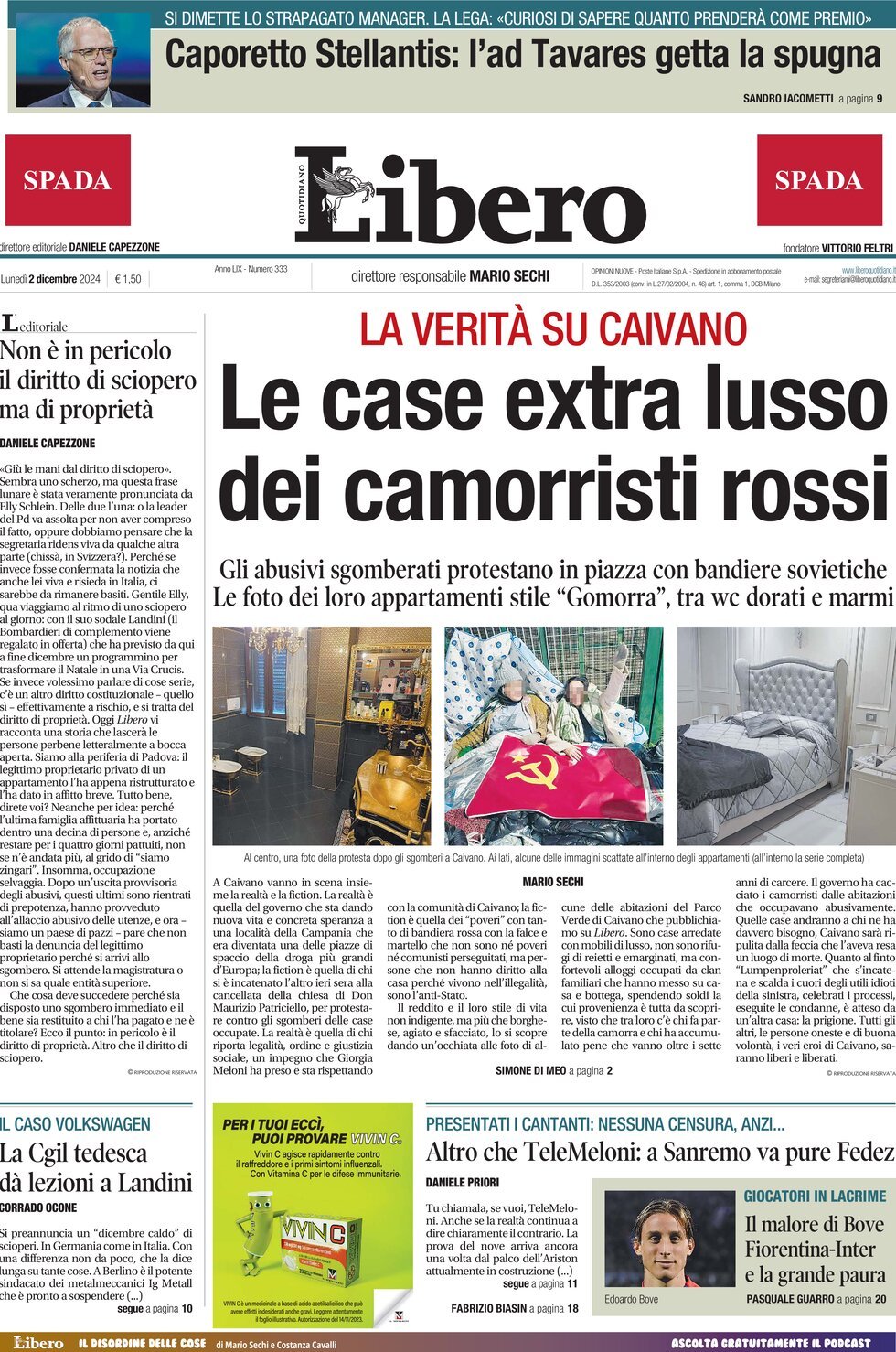 Prima-pagina-libero-edizione-di-oggi-02-12-2024