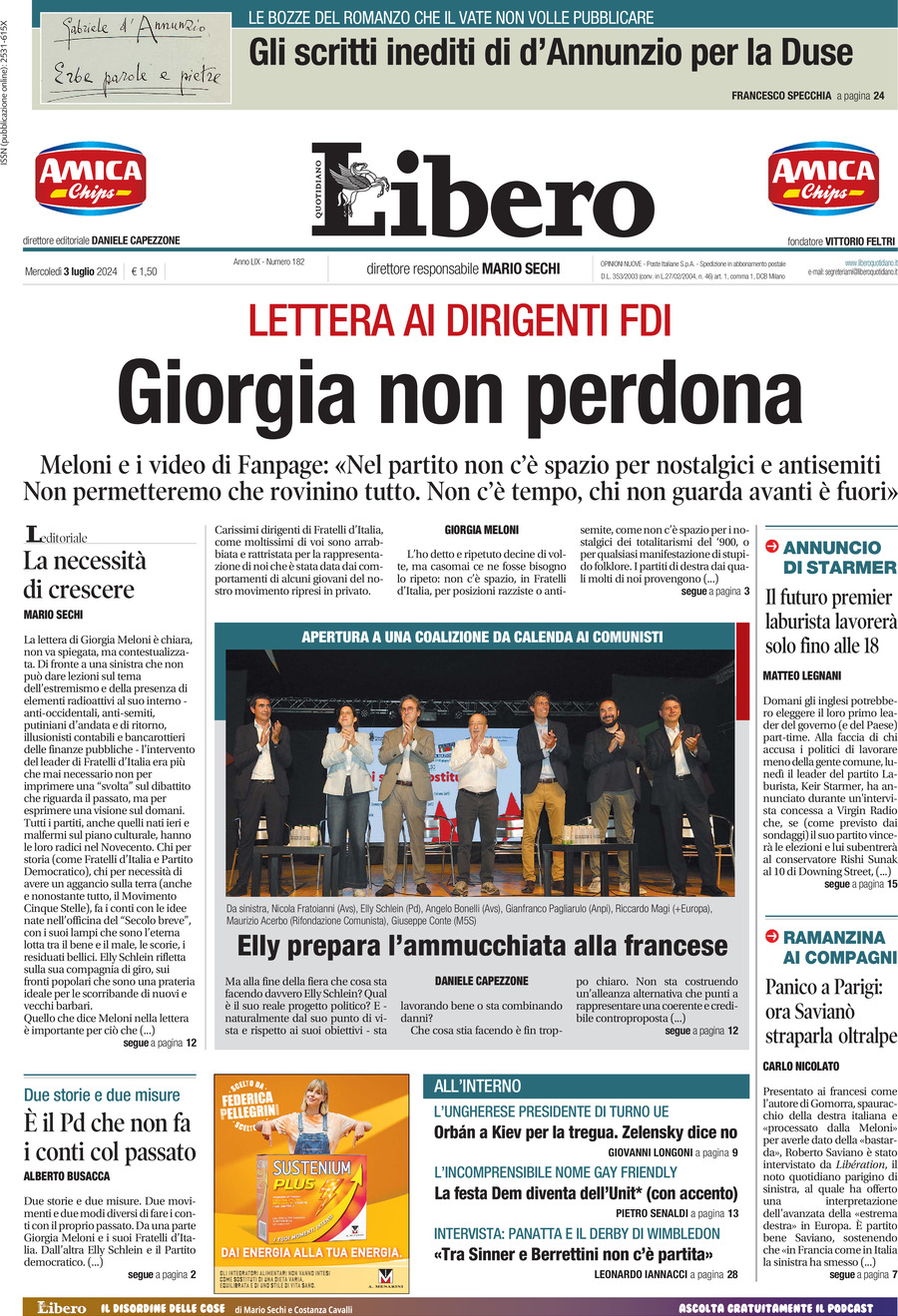 Prima-pagina-libero-edizione-di-oggi-03-07-2024