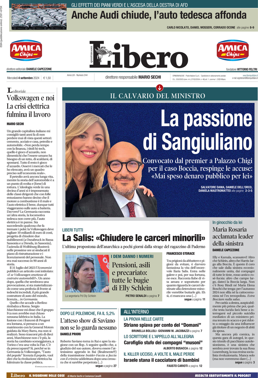 Prima-pagina-libero-edizione-di-oggi-04-09-2024