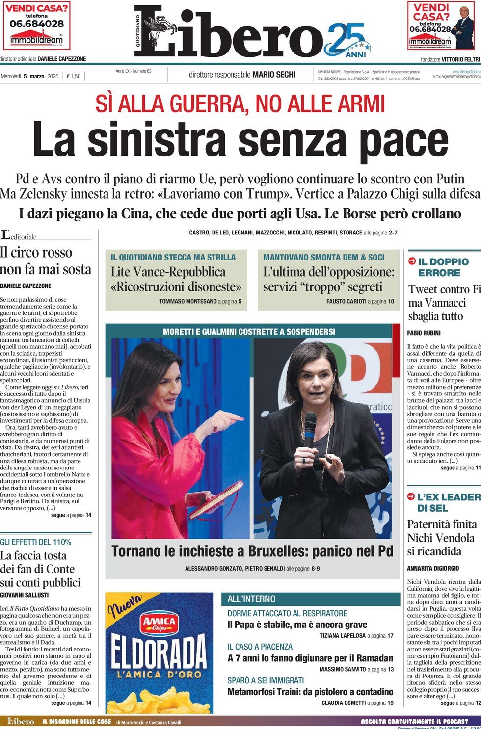 Prima-pagina-libero-edizione-di-oggi-05-03-2025