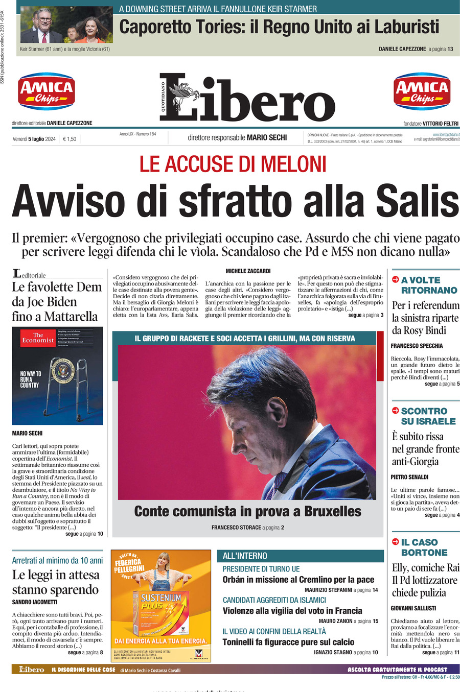 Prima-pagina-libero-edizione-di-oggi-05-07-2024