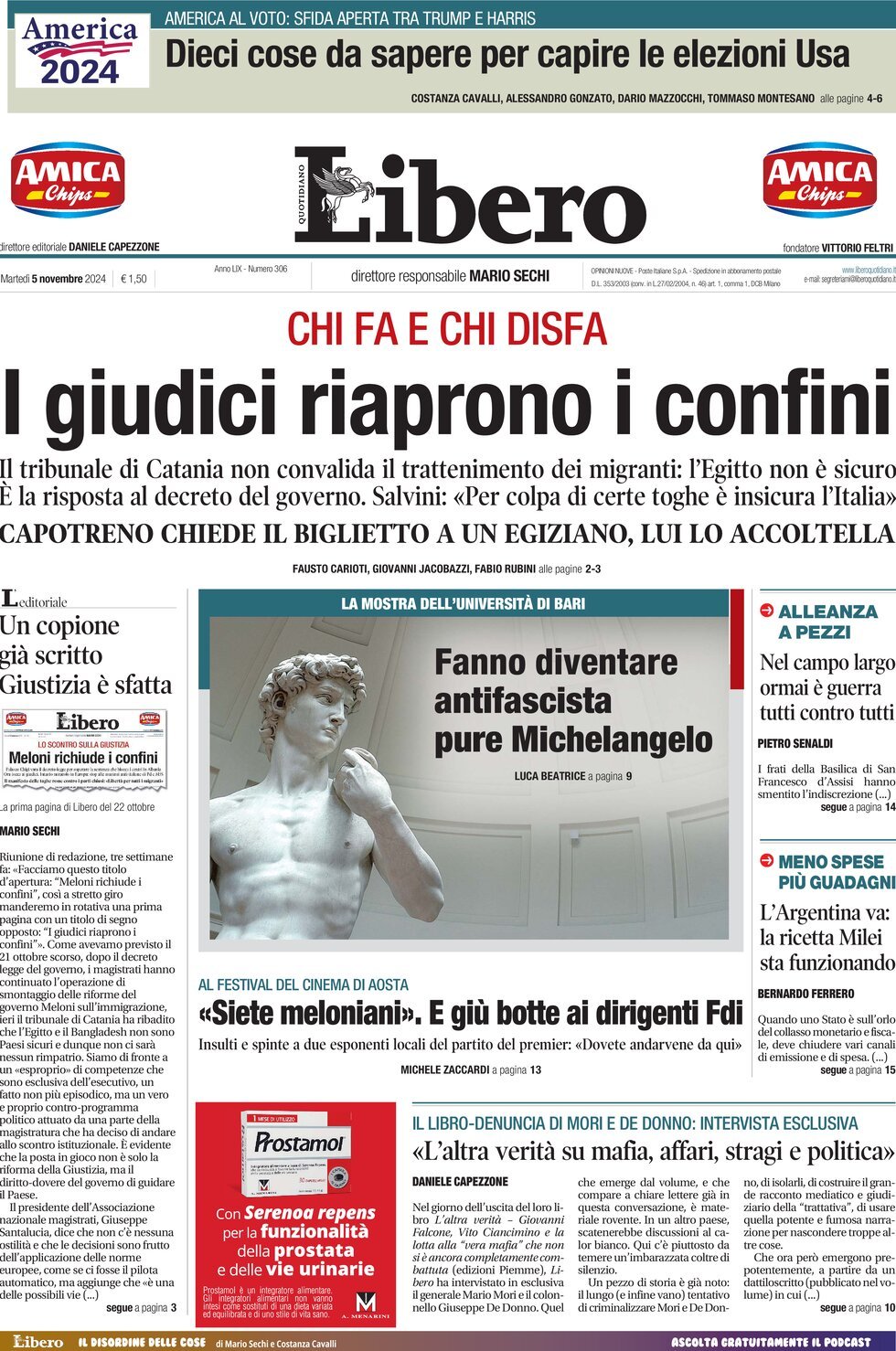 Prima-pagina-libero-edizione-di-oggi-05-11-2024