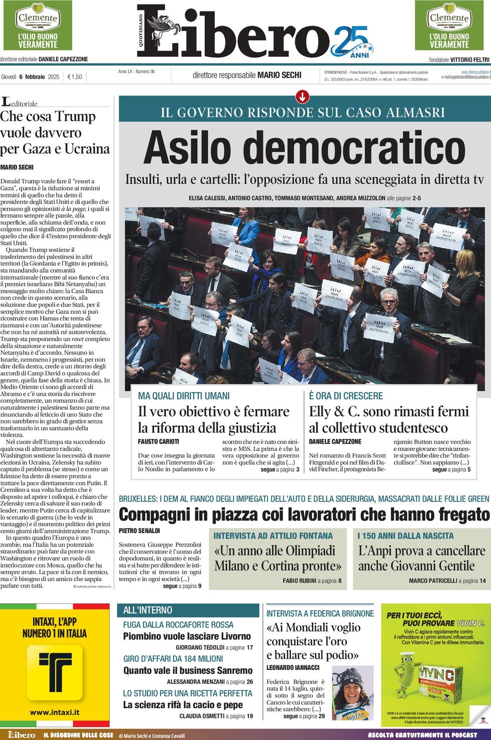 Prima-pagina-libero-edizione-di-oggi-06-02-2025