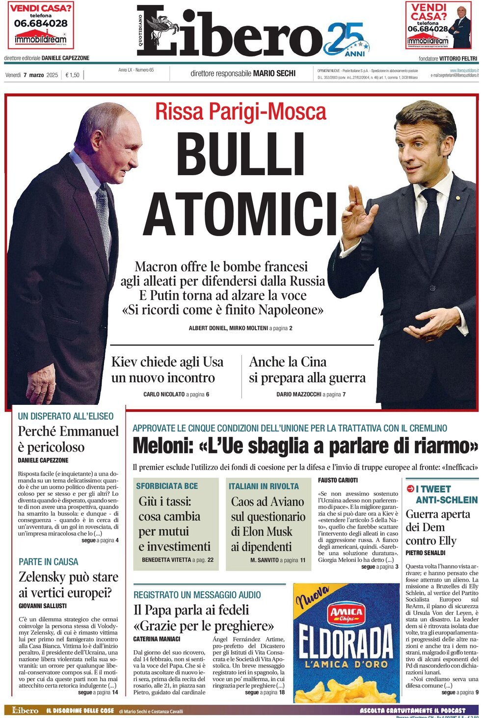 Prima-pagina-libero-edizione-di-oggi-07-03-2025