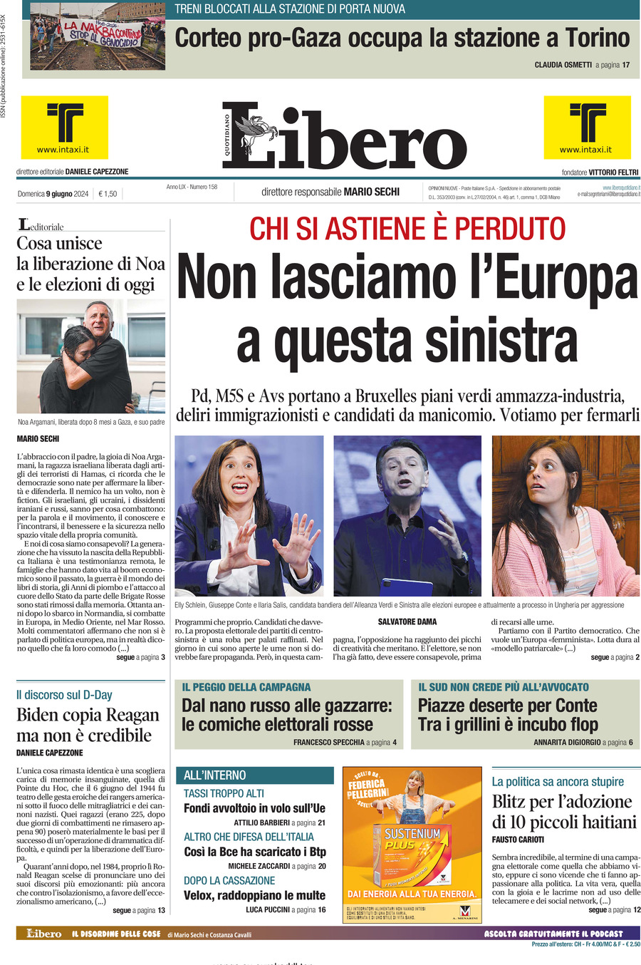 Prima-pagina-libero-edizione-di-oggi-09-06-2024