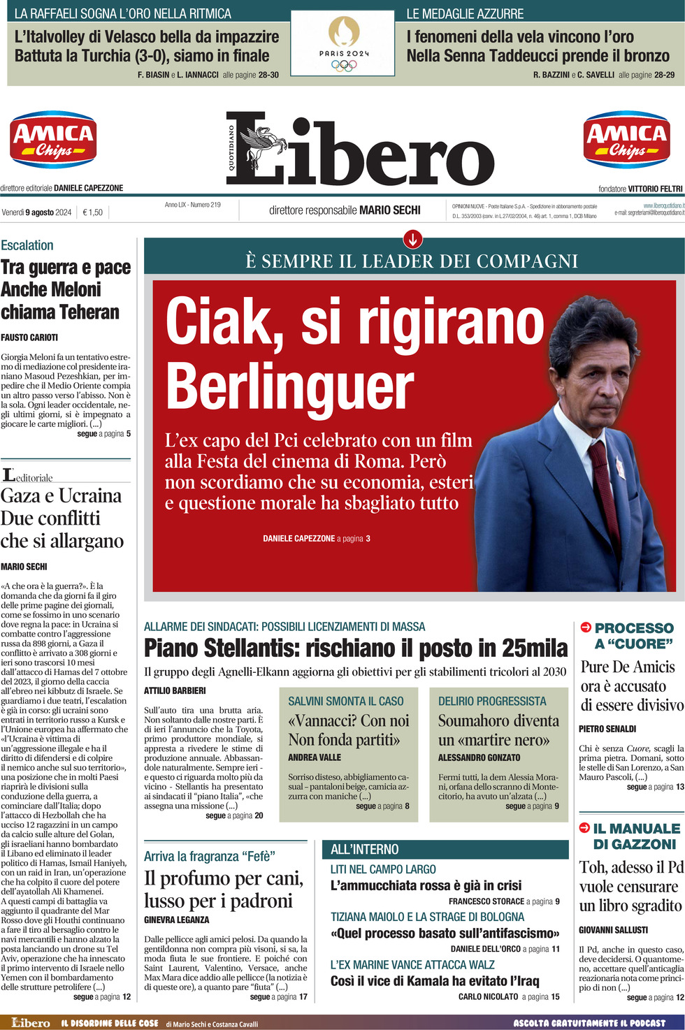 Prima-pagina-libero-edizione-di-oggi-09-08-2024