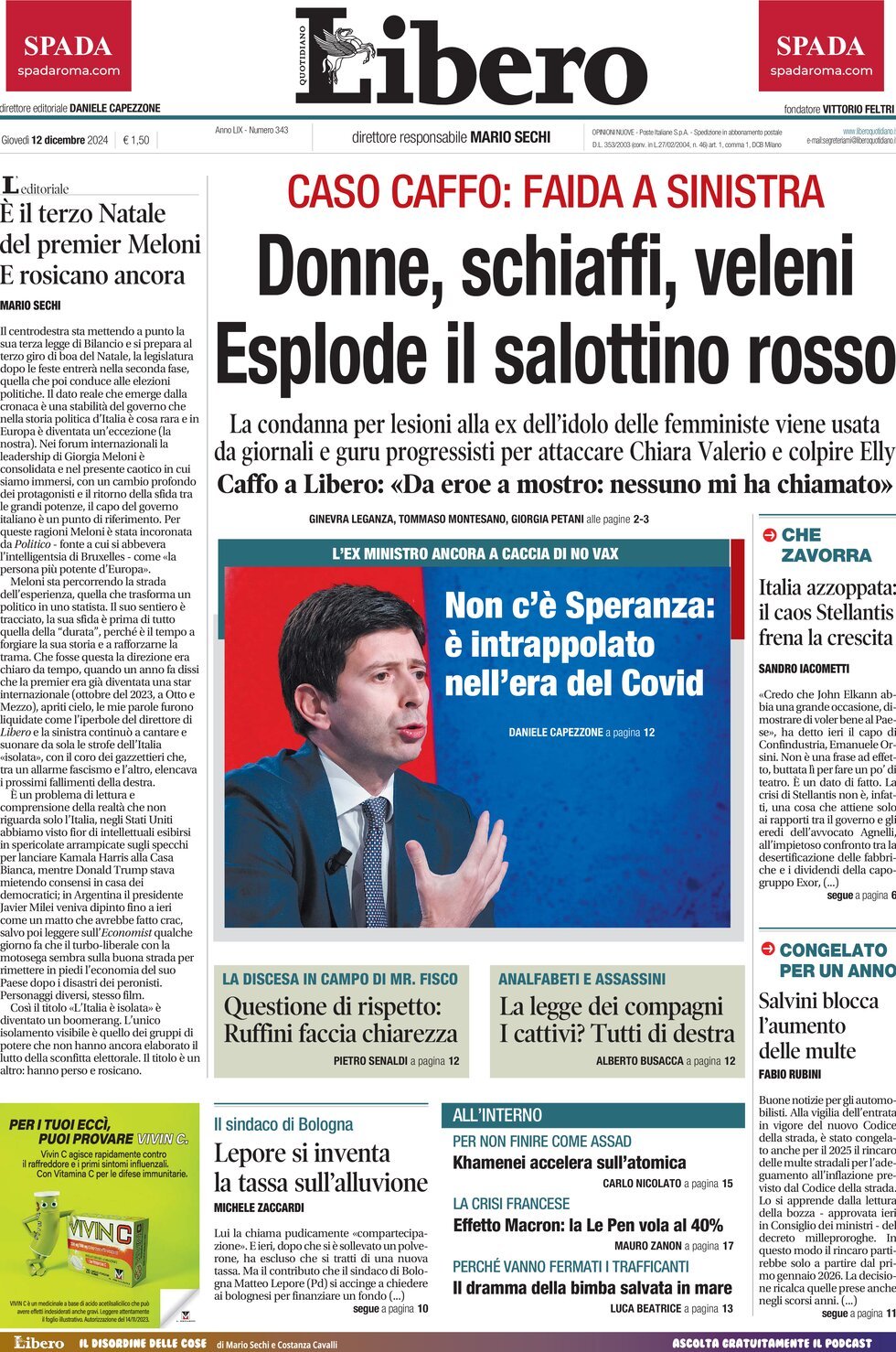 Prima-pagina-libero-edizione-di-oggi-12-12-2024