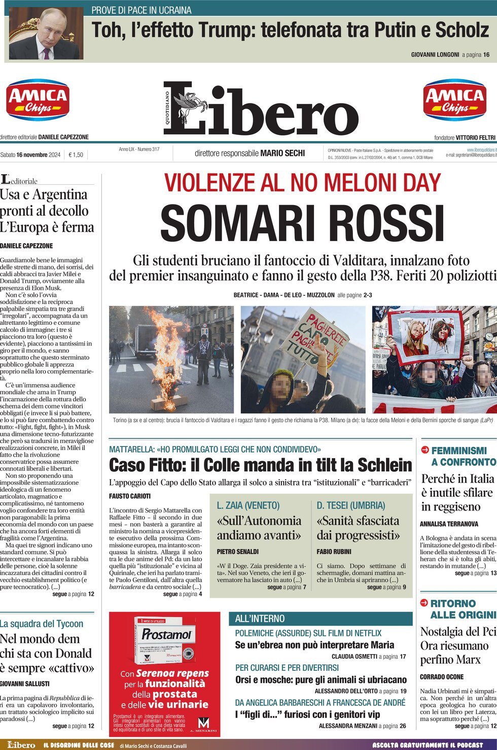 Prima-pagina-libero-edizione-di-oggi-16-11-2024