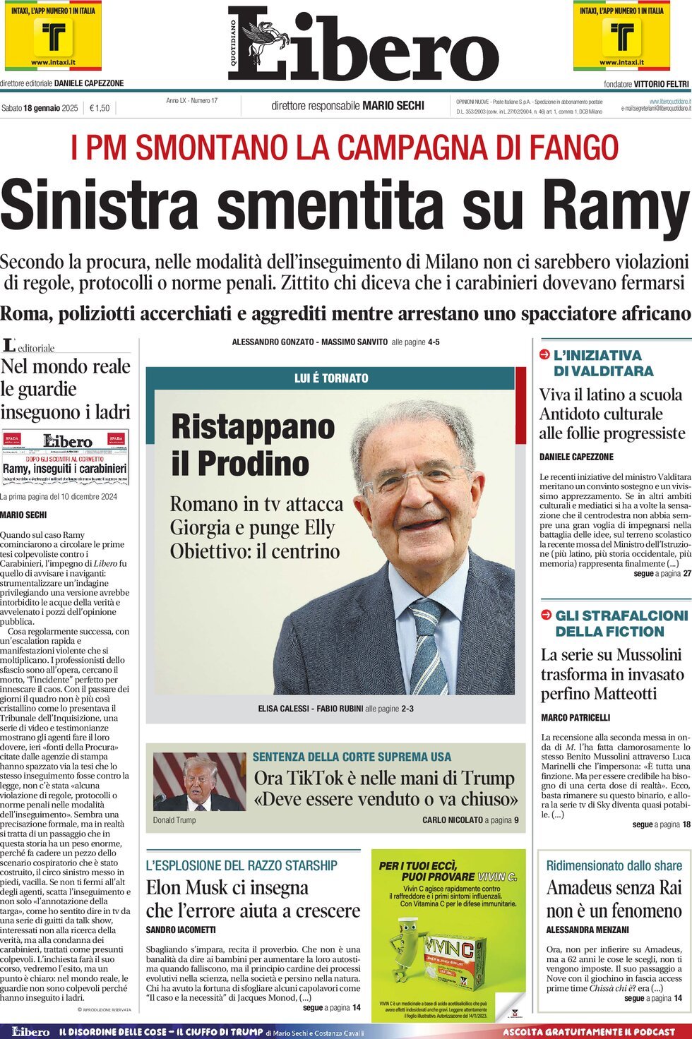 Prima-pagina-libero-edizione-di-oggi-18-01-2025