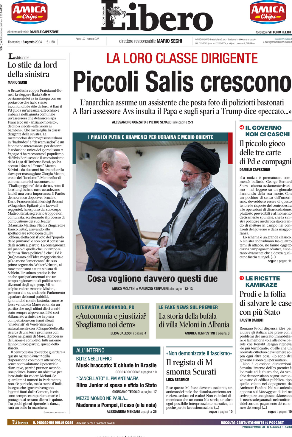 Prima-pagina-libero-edizione-di-oggi-18-08-2024