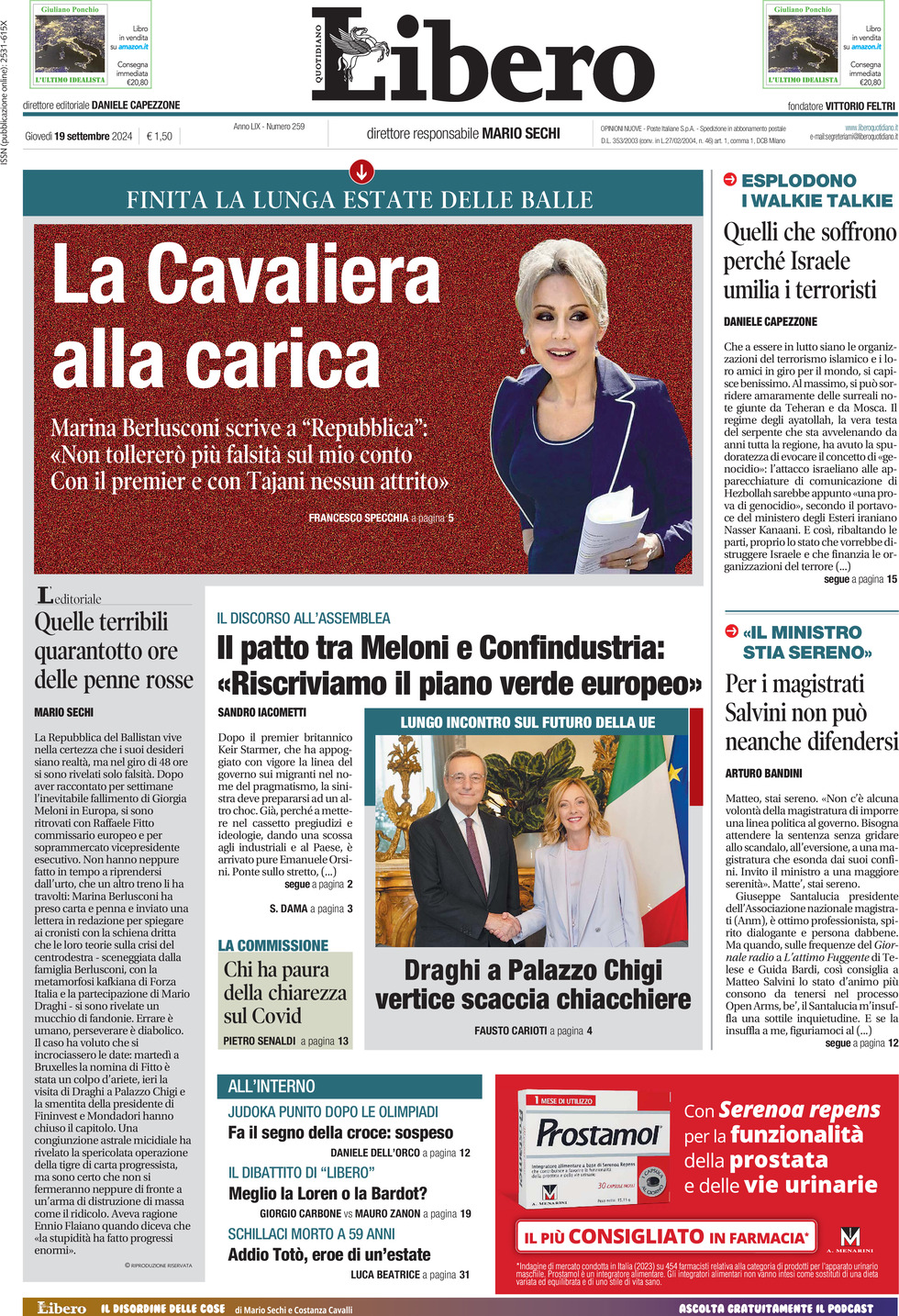 Prima-pagina-libero-edizione-di-oggi-19-09-2024