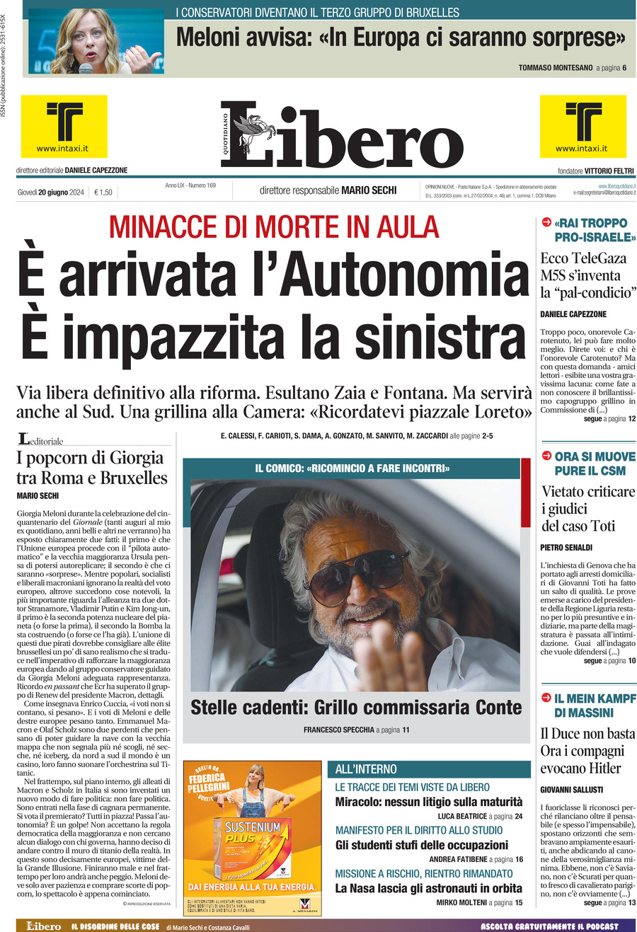 Prima-pagina-libero-edizione-di-oggi-20-06-2024