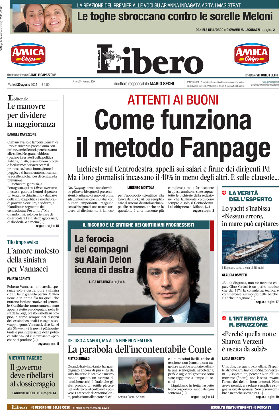 Prima-pagina-libero-edizione-di-oggi-20-08-2024